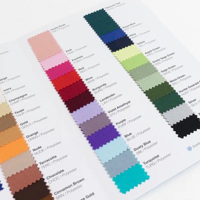 50D fabric color card