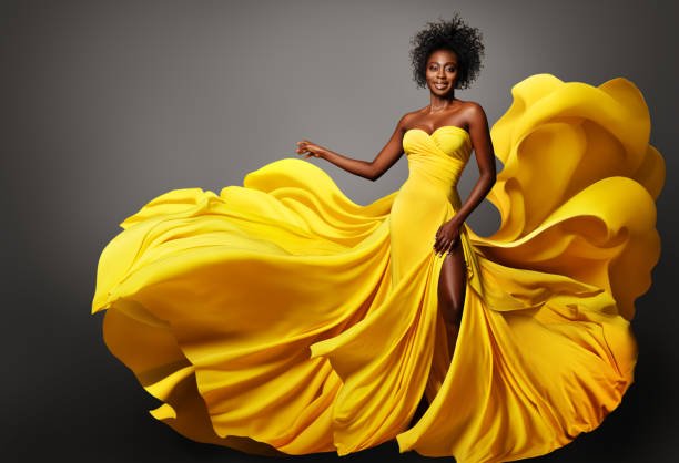 Flowing dress made of stretch fabric